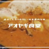 アオヤギ食堂 | カレーは店主こだわりの味「季節の食材を使った気まぐれカレーもおすすめ」