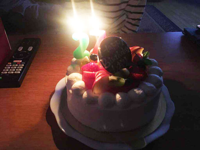誕生日ケーキもある