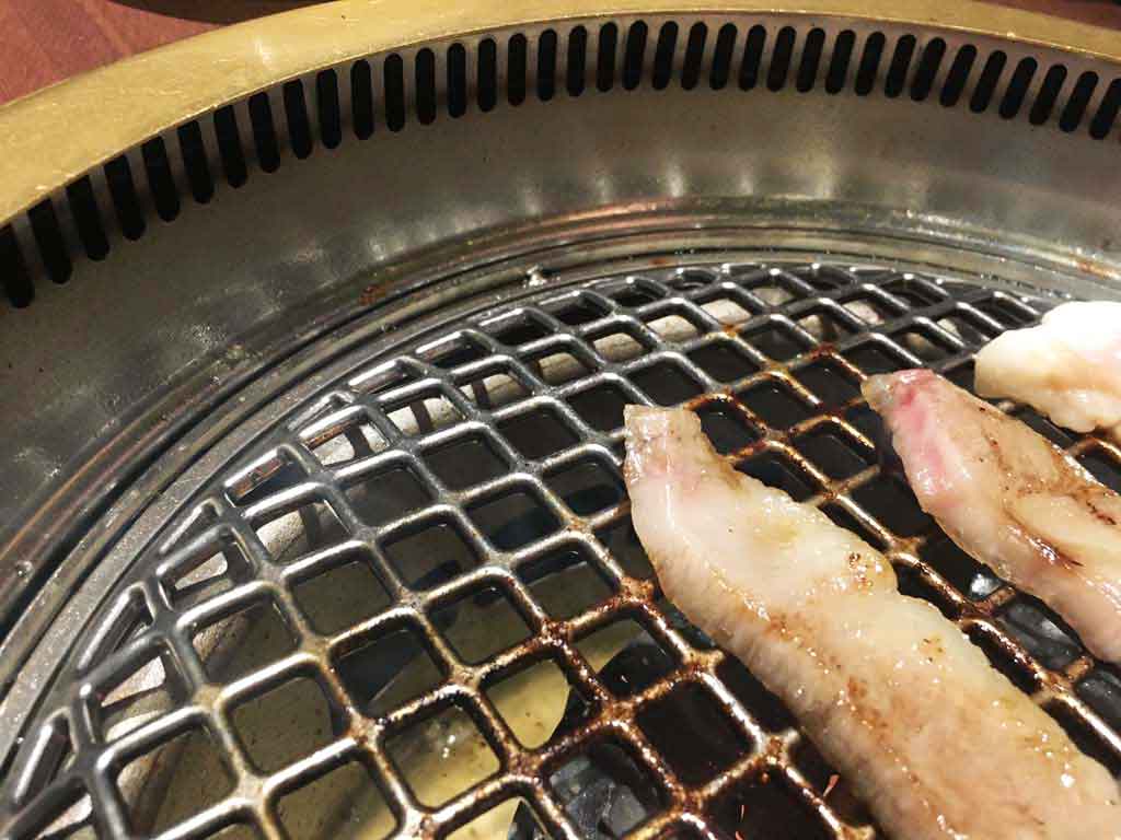 網とテーブルの間に換気扇