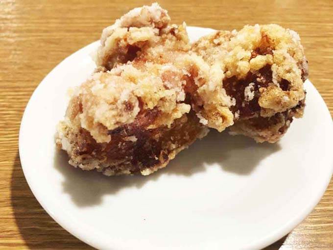 サイズ感が大きい鶏の唐揚げ