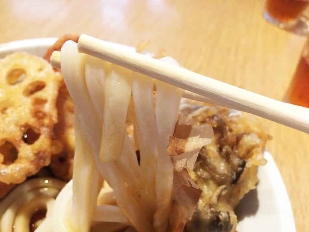 極太のうどん、コシがたまらん