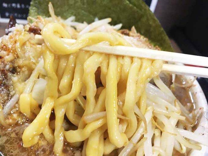 極太のもっちり麺