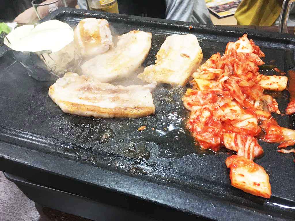 チーズがとろーり、サムギョプサル