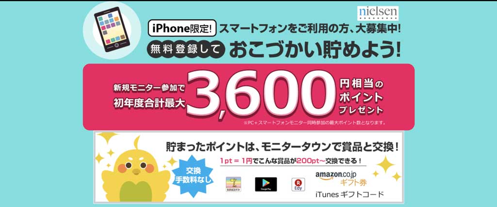スマホがあればできる!ニールセンのスマホモニター