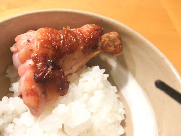 あぶり焼きチキンスパイスとごはん