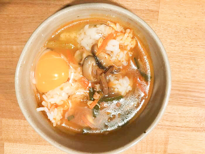 ちょい足しで、マイルドな雑炊風に