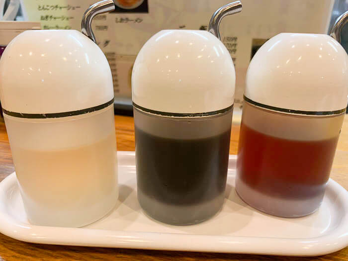 3種類の調味料