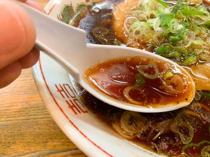 あっさり系の醤油スープ