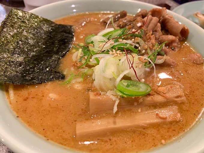 鼓のモツ味噌ラーメン