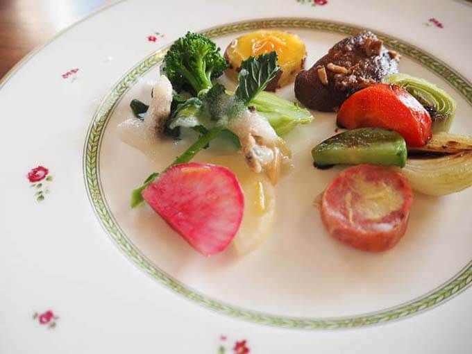 本格的な野菜を使った前菜
