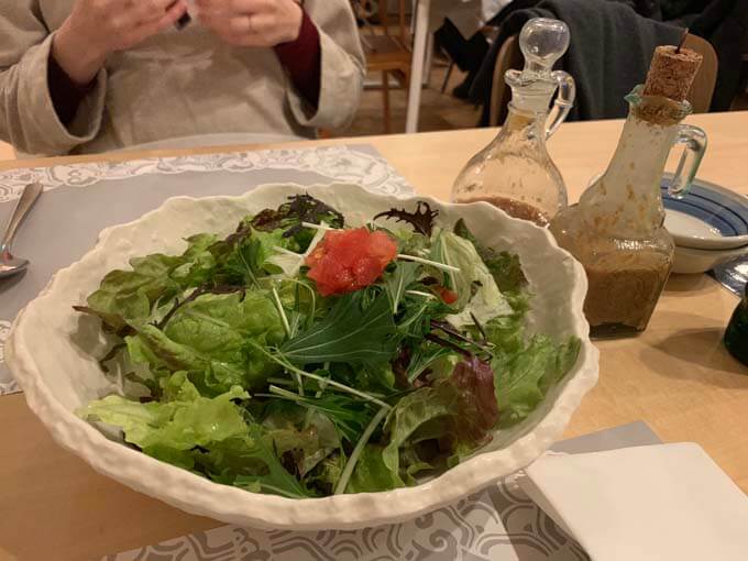 自家製野菜のサラダ