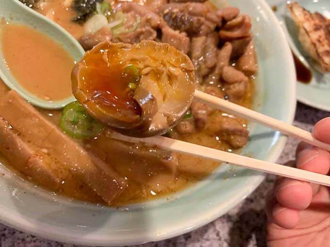 あっさりした味付けの煮卵