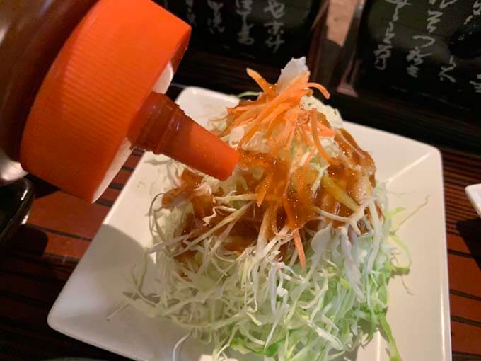 キャベツのトッピング
