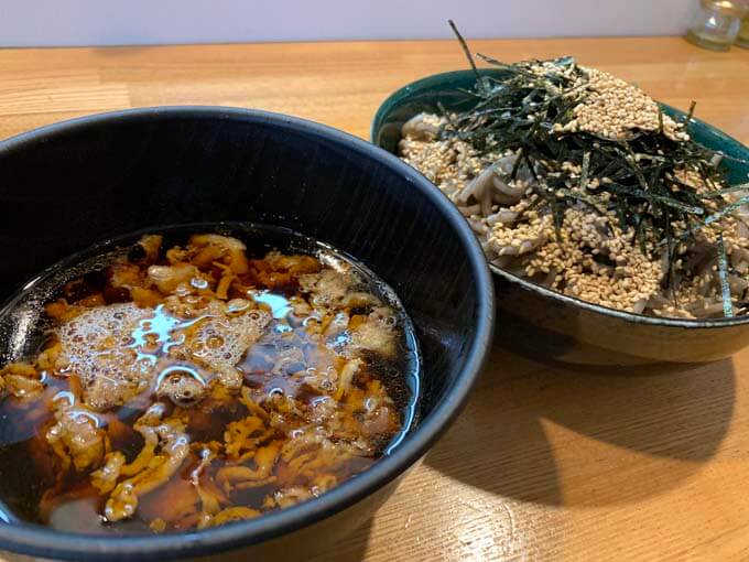 肉そばの完成