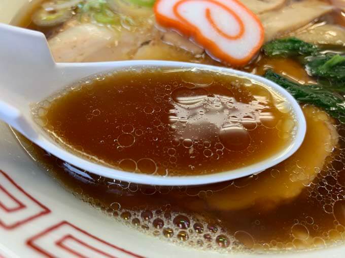 生姜の効いたあっさり醤油スープ