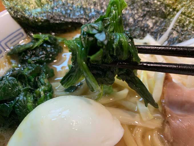 ほうれん草も同封済み