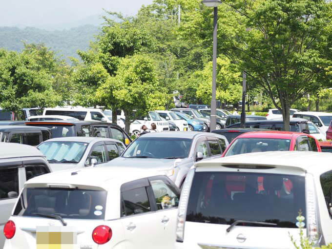 駐車場がいっぱい