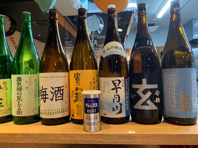 富山の日本酒がずらり