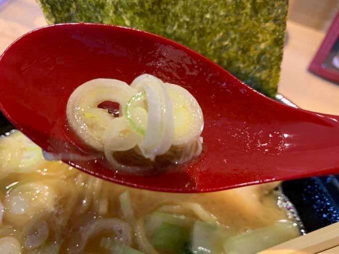 粗めに切られたネギ