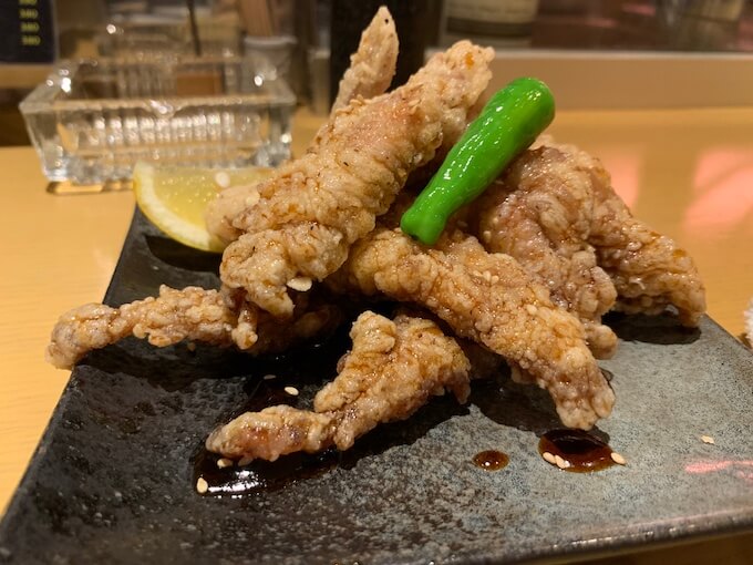 甘辛タレがうまいせせりの唐揚げ